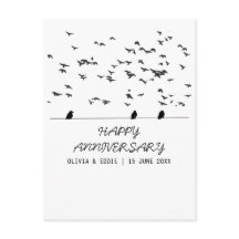 oiseaux volants Cartes d'anniversaire pliées