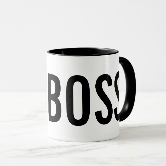 OK BOSS tasse de café drôle cadeau pour employé (Devant droit)