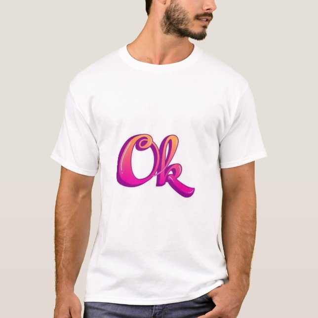 Ok T-Shirt design pour homme. (Devant)
