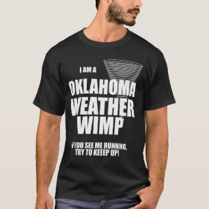 Oklahoma Tornado Météo Wimp T-shirt noir