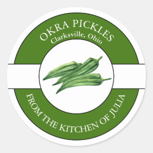 Okra Pickle Étiquette