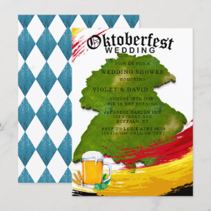 Oktoberfest Allemagne Carte Wedding shower