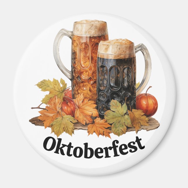Oktoberfest Beer Mugs Magnet (Devant)
