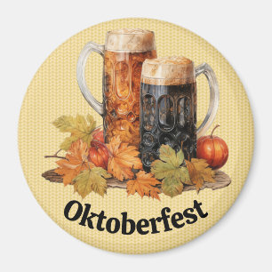 Oktoberfest Beer Mugs Magnet