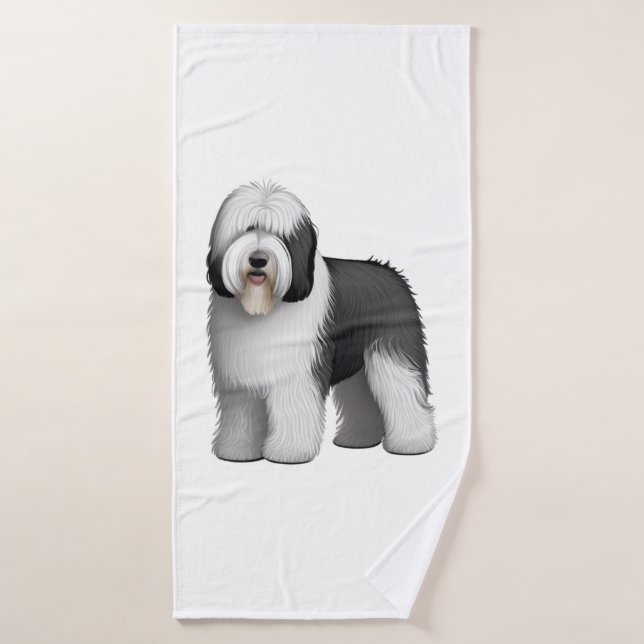 Old English Sheepdog 10 (Serviette de bain)