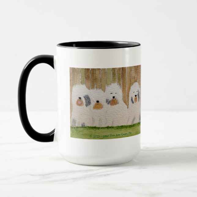Old English Sheepdogs Original Art Mug (Gauche)