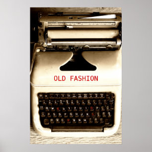Old Fashion Love - Poster de machine à écrire