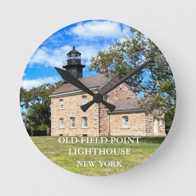 Old Field Point Lighthouse, horloge ronde New York (Recto)