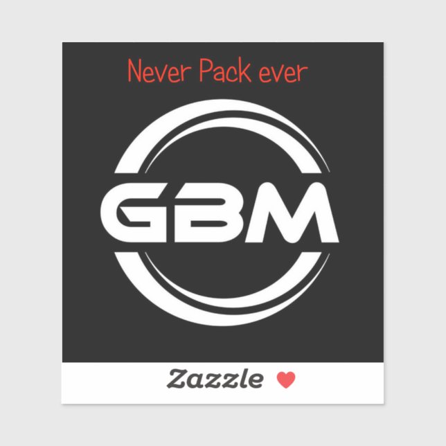 OLD gbm Sticker with motto (Feuille)