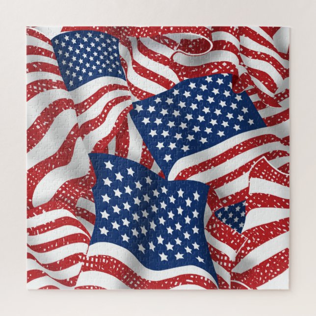 Old Glory American Flag Jigsaw Puzzle (Vertical)