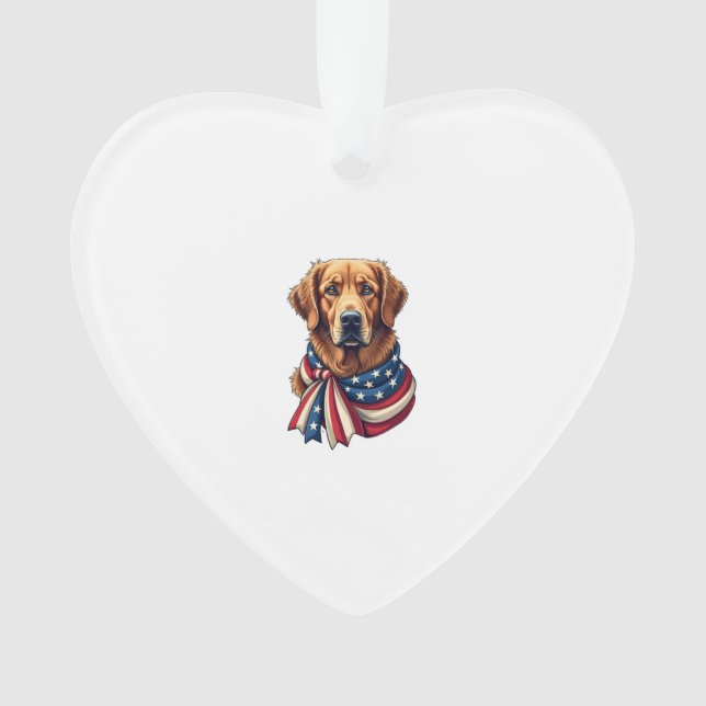 Old Glory Golden Retriever Vintage Shirt 2 (devant)