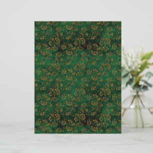 Old Gold Emerald Français scrapbook Papier