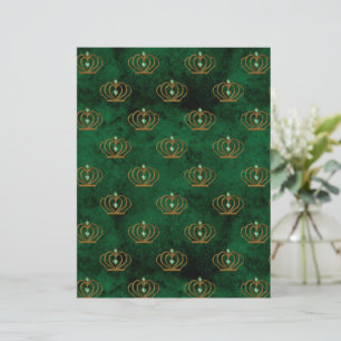 Old Gold Emerald Français scrapbook Papier