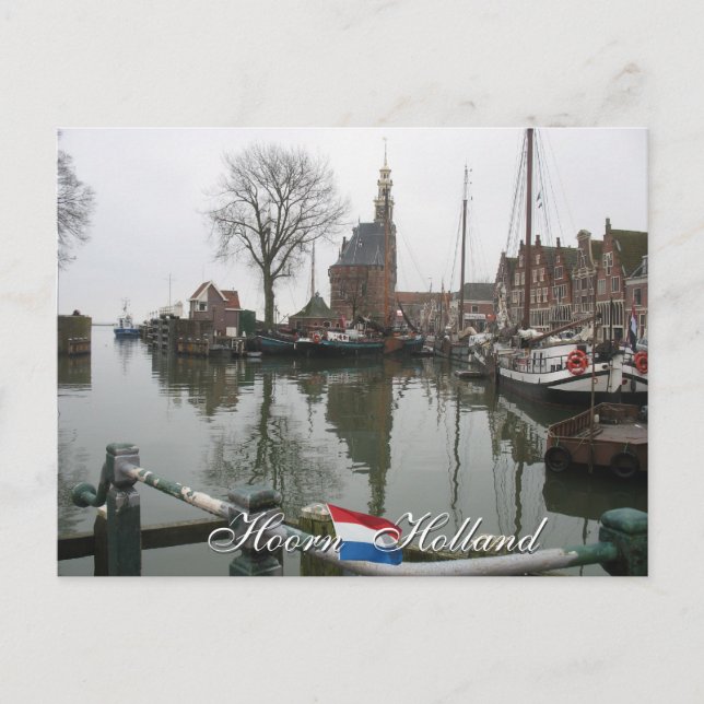 Old Harbour à Hoorn Holland Carte postale (Devant)