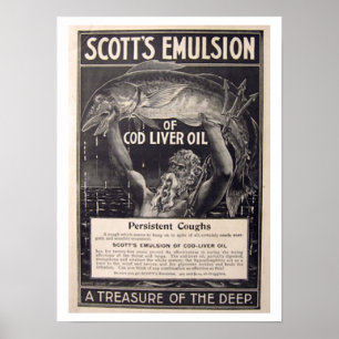 Old Health Poster - Cod Liver Oil