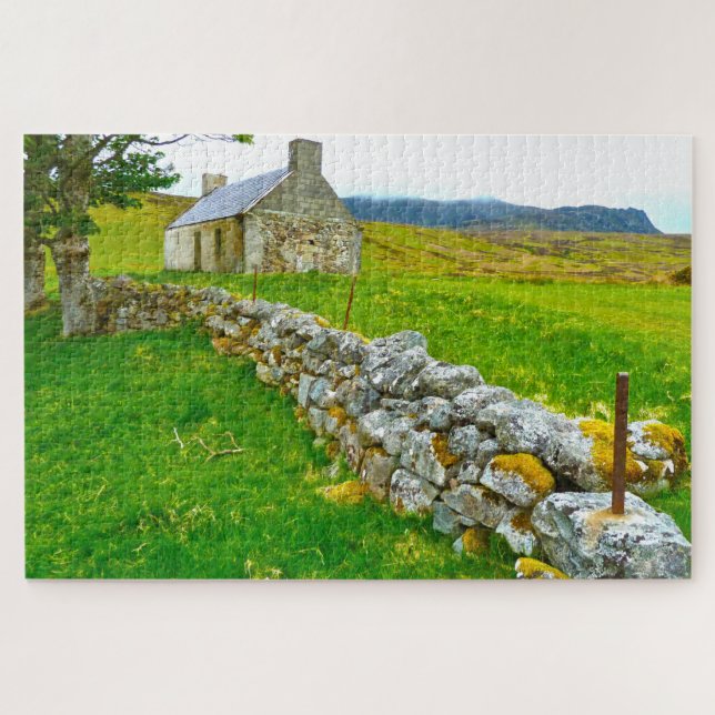 Old Irish Cottage Galway Irlande. Jigsaw Puzzle (Horizontal)