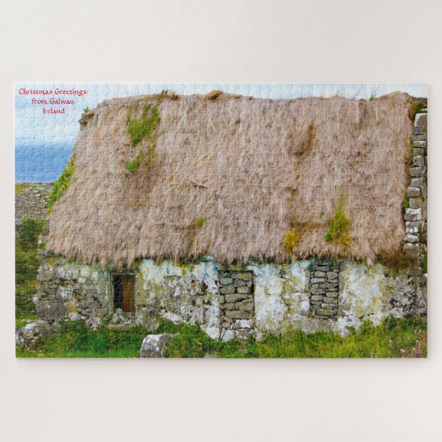 Old Irish Cottage Galway Irlande. Jigsaw Puzzle (Horizontal)