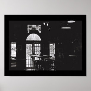 Old Kodak Film BNW Noir Windows Bar Bear A3 Poster
