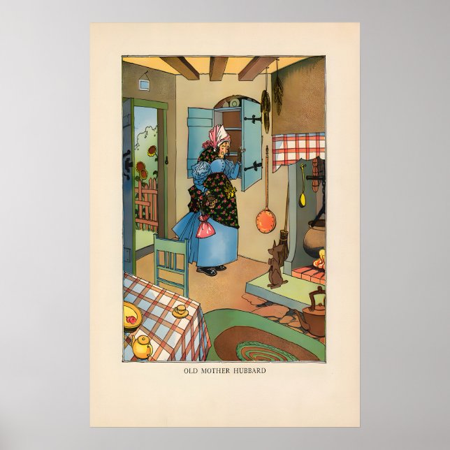 Old Mother Hubbard - Affiche de Comptine (Devant)