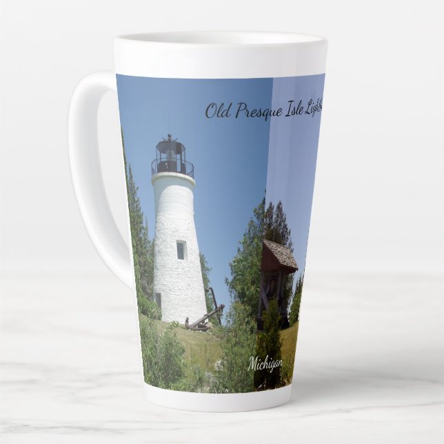 Old Presque Isle Lighthouse latte mug (Angle gauche)