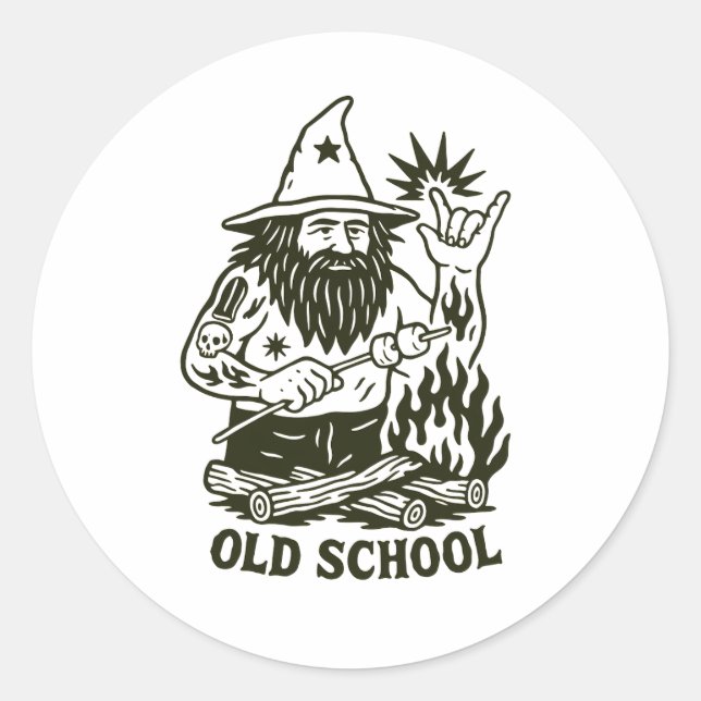 Old School Magic Wizard Funny Sticker (Devant)