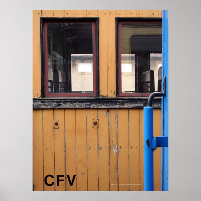 Old Steam Train Le Mastrou Yellow Waggon Poster (Devant)