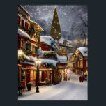 Old village in winter snow Christmas  Poster<br><div class="desc">Old village in winter Christmas Snow</div>