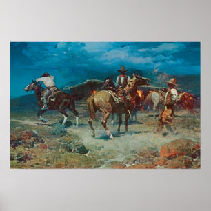 Old West 1922 Pony Express Art Imprimer Poster
