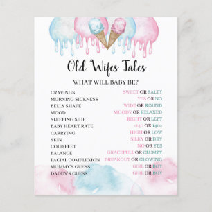 Old Wifes Tales crème glacée jeu papier feuille.
