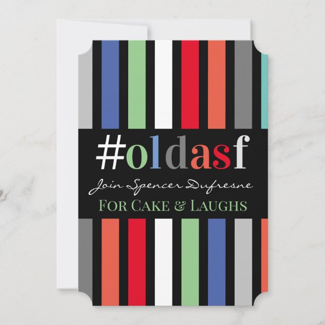 #oldasf Anniversaire Fun Invitation (Devant)