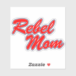 Ole Miss - Maman Rebelle Autocollant Rouge