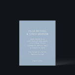 Olga Dusty Blue Faire-part de mariage moderne<br><div class="desc">Invitations de mariage modernes avec un design propre et simple avec des polices audacieuses.</div>