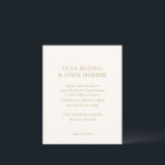 Olga ivoire et or Faire-part de mariage moderne<br><div class="desc">Invitations de mariage modernes avec un design propre et simple avec des polices audacieuses.</div>