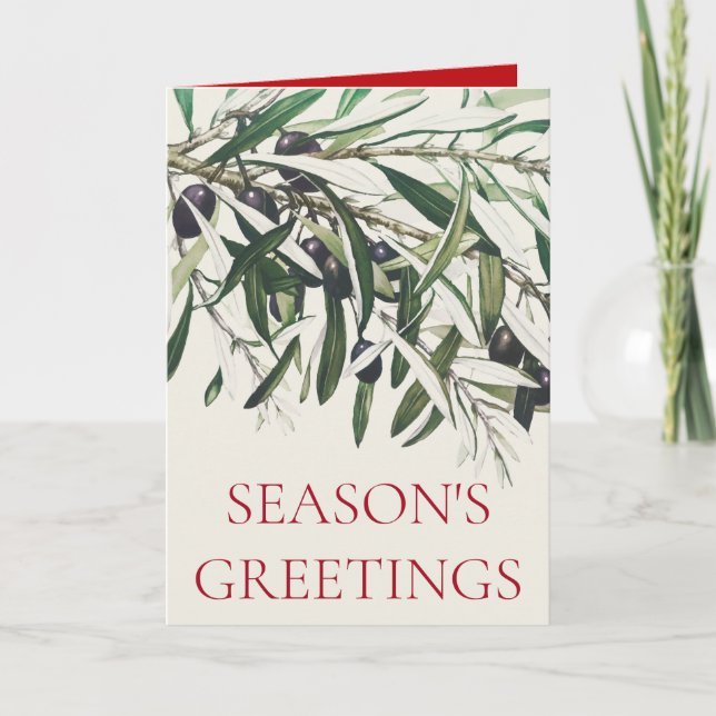 "OLIVE BRANCH" CHRISTMAS GREETING CARTE (Devant)