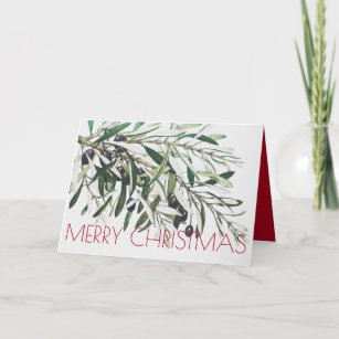 OLIVE BRANCH MERRY CHRISTMAS GREETING CARTE