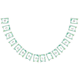 Olive de feuille de laurier de bannière de drapeau