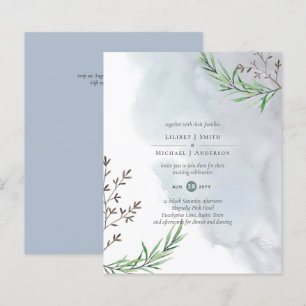Olive Feuille Mariage Dusty Blue Lemon