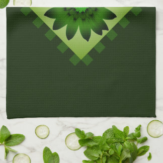 Olive Green Daisy Fleur Serviette de cuisine