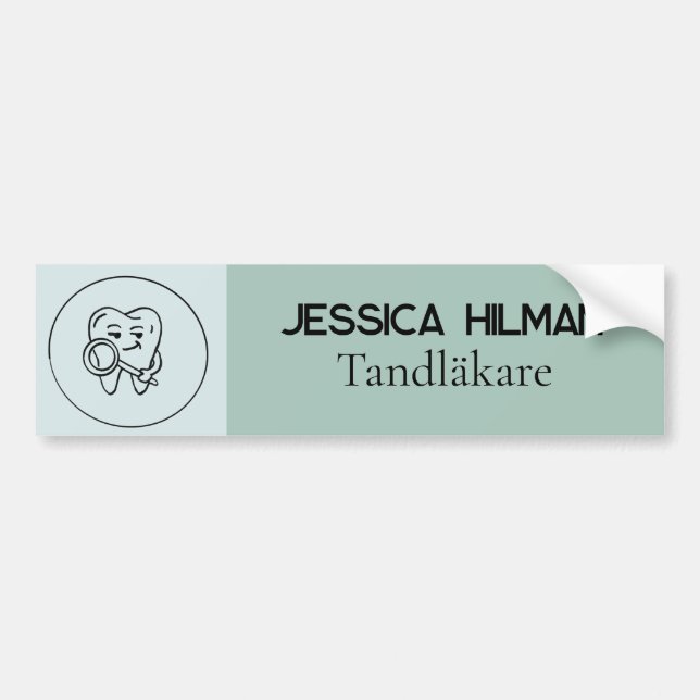 Olive green Dentist/all Sticker logo Personalized (Devant)