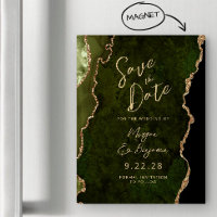 Olive Green Or Agate magnétique Enregistrer la dat