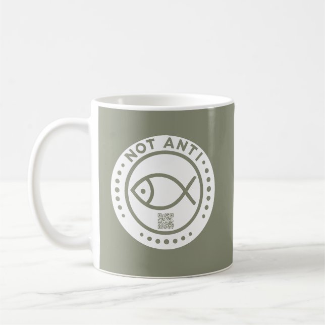 Olive Green PasAntiFish mug (Gauche)