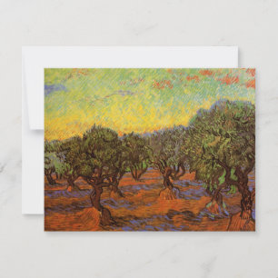 Olive Grove, Ciel orange par Vincent van Gogh