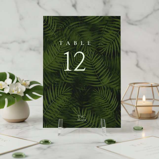 Olive Oasis Palms Modèle Numéro de Table ID1324 (Créateur téléchargé)
