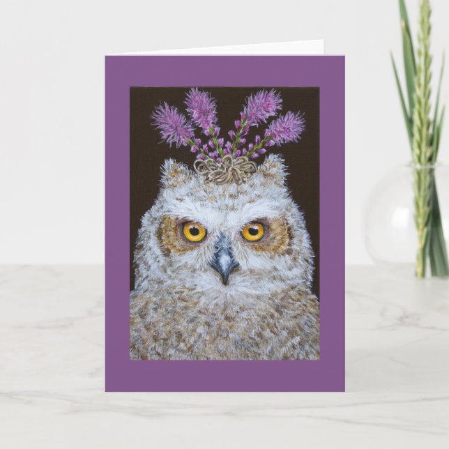 Olive the owlet carte de voeux (Devant)