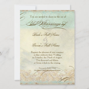 Olive Tree toscan n Swirl - Faire-part de mariage