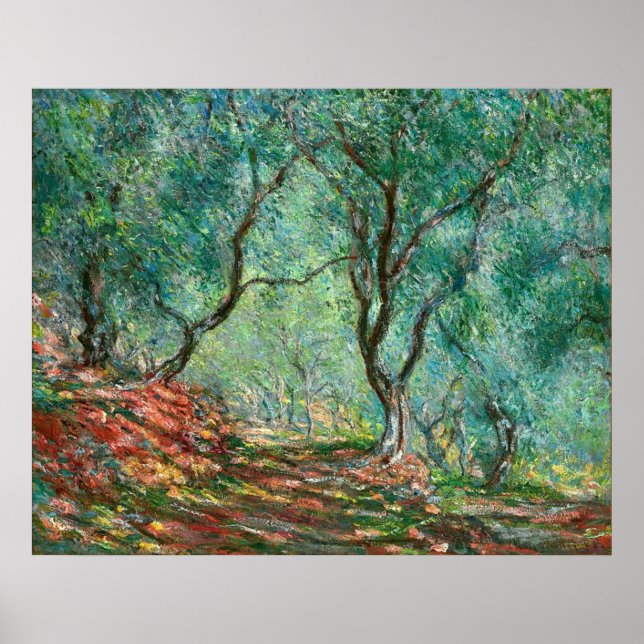 Olive Trees in the Garden Poster (Devant)