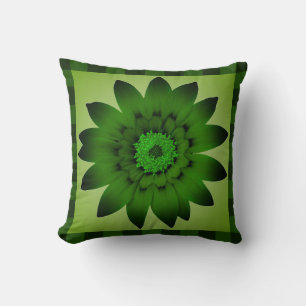Olive Vert foncé Artwork - Coussin