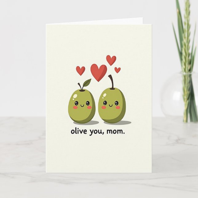 Olive Vous Maman Joliment Art Carte (Devant)