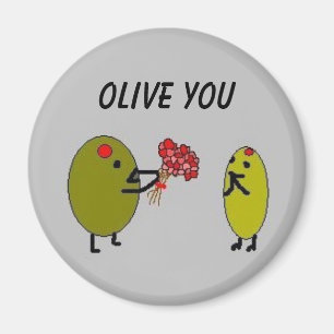 OLIVE VOUS - olives dans l'amour - aimant
