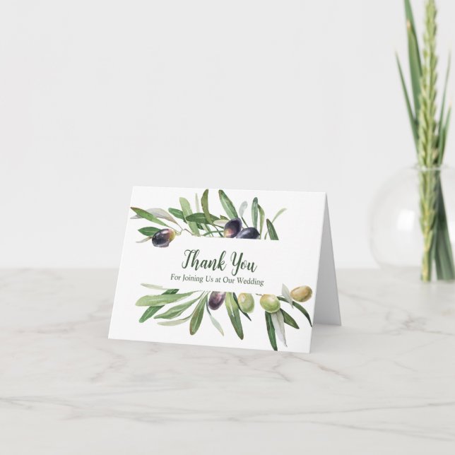 Olive You Small, Carte de note pliée de 4 po x 5,6 (Devant)